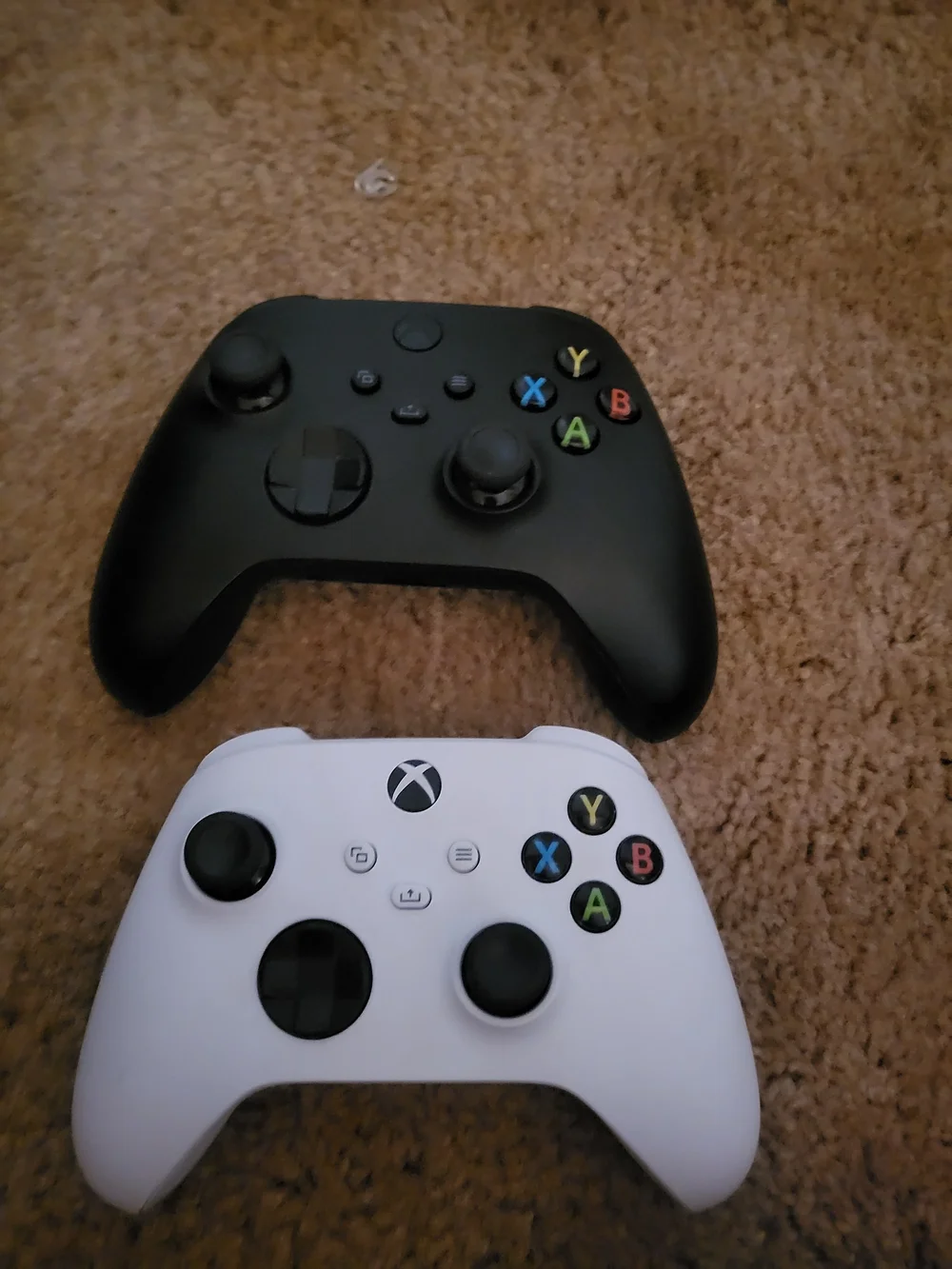 Xbox Series S Console with White and Black Wireless Controllers